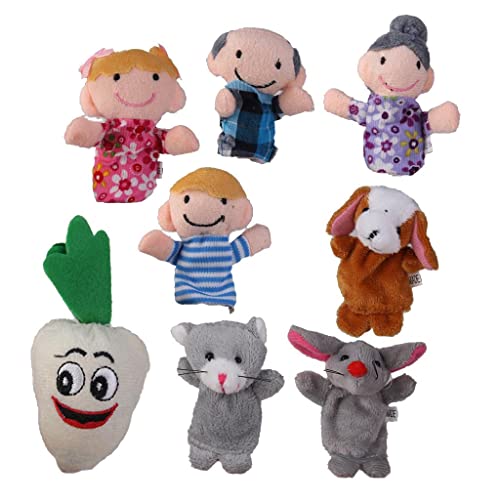 EHJRE 8pcs Fingerpuppen Set mit Karottenmotiven für Kinder von EHJRE