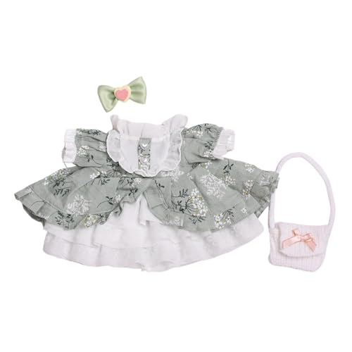 EHJRE Ärmelloses Kleid für Plüschpuppen, Puppen Outfit, Dekoration, Süße Foto Requisiten, Zum Anfassen für Kinder, Kostüme, Puppenkleidungsset für 38 cm Gro, Kleid mit Tasche von EHJRE