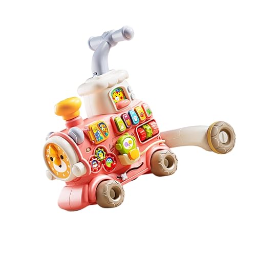 EHJRE Baby Kleinkinder Walkers Push Toy Stand Push Walk Lichteffekt Interaktive Sound Musik Spielzeug Baby Kinderwagen Kleinkinder, Rosa von EHJRE