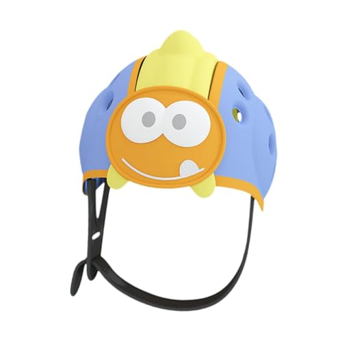 EHJRE Baby-Schutzmütze, Baby-Sicherheitshelm, weiches Kissen, Babyhelm, Sicherheit, atmungsaktive Mütze, Kindermütze für den Innenbereich, Jungen, Mädchen, blau orange von EHJRE