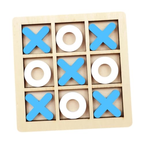 EHJRE Brettspiel Tic TAC Toe Und Cross, XOXO Schach, XO Tischspielzeug für Kinder, Blau und weiß von EHJRE