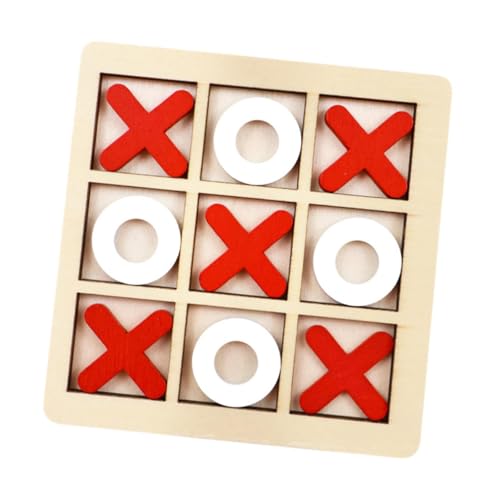 EHJRE Brettspiel Tic TAC Toe Und Cross, XOXO Schach, XO Tischspielzeug für Kinder, rot und weiß von EHJRE