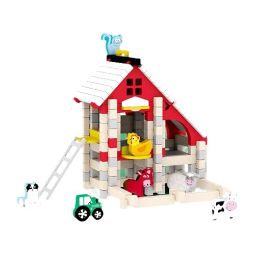 EHJRE DIY Bausteine Haus Holzspielzeug Bausatz Einzigartiges Praktisches Lernspielzeug für Kinder, Bauernhof EHJRE DIY Bausteine Haus Holzspielzeug Bausatz Einzigartiges Praktisches Lernspielzeug für Kinder, Bauernhof von EHJRE