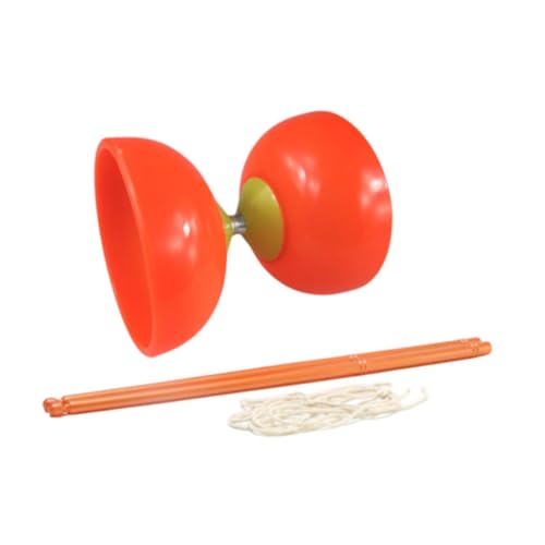 EHJRE Diabolo Chinesisches Set Jonglierspielzeug Mehrzweck Diabolo Ballspielzeug Chinesisches Diabolo Spielzeugset für Die Leistung älterer Kind, Rot von EHJRE