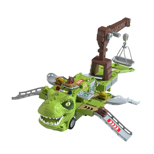 EHJRE Dinosaurier LKW Schiebeautos, Spielzeugschiene, Rutschspielzeug, Lernspielzeug, Variabel, Geschenk für Kinder, Dinosaurier Fahrzeugmodell, Transport L, Style A von EHJRE