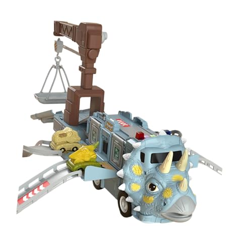 EHJRE Dinosaurier LKW Schiebeautos, Spielzeugschiene, Rutschspielzeug, Lernspielzeug, Variabel, Geschenk für Kinder, Dinosaurier Fahrzeugmodell, Transport L, Style D von EHJRE