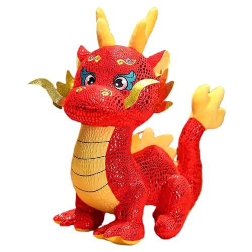 EHJRE Drachenpuppe, Drachen Plüschtier, Neuartiger Chinesischer Drache, Plüschdrache, Stofftier für Wohnzimmer, Wohnheim, Schlafzimmer, 16CM von EHJRE