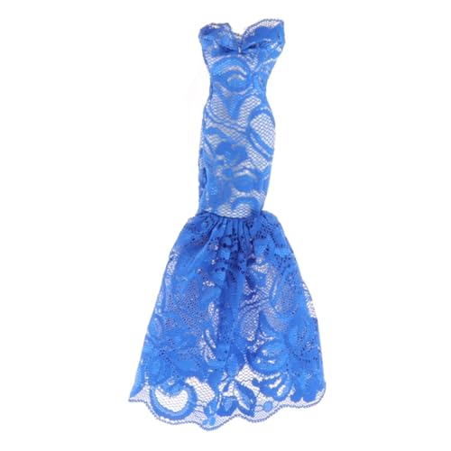 EHJRE Elegantes Meerjungfrauenrock Puppenspielzeug mit Zartem Schwanzkleid für Die Präsentation zu Hause, Blau von EHJRE