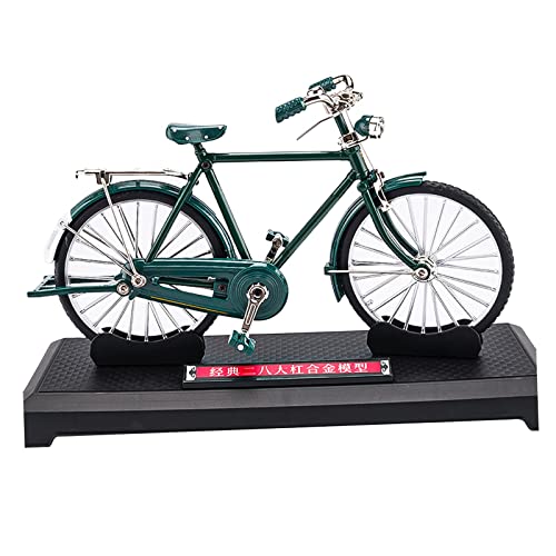 EHJRE Fahrräder Ornamente Figur Spielzeug Dekor Bücherregal Zarte Finger Mountainbike Ornament Modell Bausatz Druckguss DIY für Zuhause Geburtstag Fahrrad D, GRÜN von EHJRE