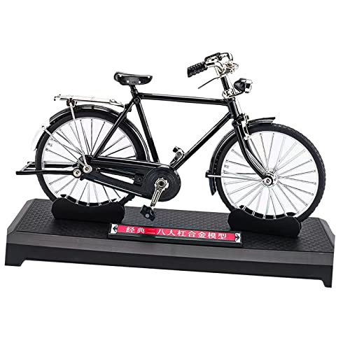 EHJRE Fahrräder Ornamente Figur Spielzeug Dekor Bücherregal Zarte Finger Mountainbike Ornament Modell Bausatz Druckguss DIY für Zuhause Geburtstag Fahrrad D, Schwarz von EHJRE