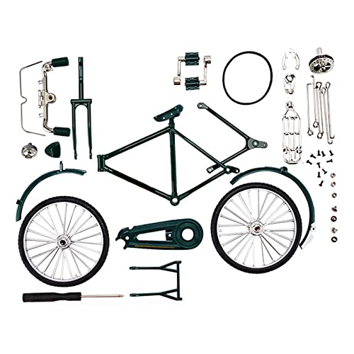 EHJRE Fahrräder Ornamente Figur Spielzeug Dekor Bücherregal Zarte Finger Mountainbike Ornament Modell Bausatz Druckguss DIY für Zuhause Geburtstag Fahrrad D, abnehmbar grün von EHJRE