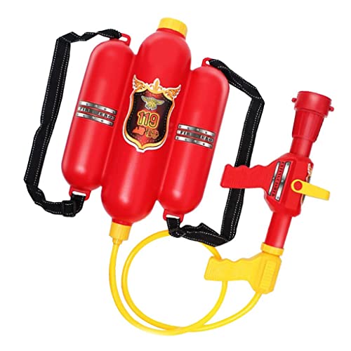 EHJRE Feuerwehrmann Spielzeug Rucksack Wasserlöscher mit Düse Und Tank Set für Kinder, Wasserspielzeug für Draußen, Badespielzeug, Spielplatzaktivität Im Hi von EHJRE