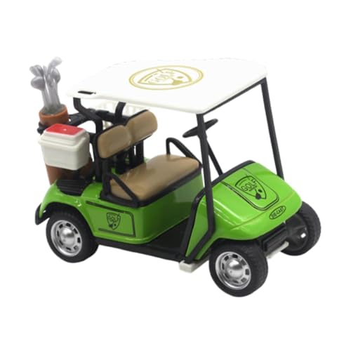 EHJRE Golfwagen Modell, Golfwagen Skulptur Ornament, Golfwagen Rückziehfahrzeug für Puppenhaus Zubehör, Golfliebhaber, GrÜn von EHJRE