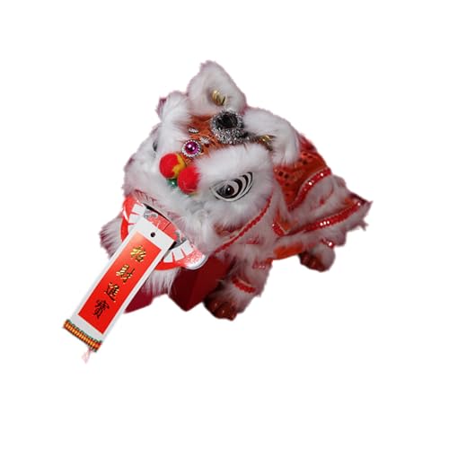 EHJRE Handschnur Puppenspiel Chinesisch Puppen Frühling Festival Home Decor Chinese Marionette Lion Toy Lion Tanzpuppe Zum Geburtstag, Rot von EHJRE