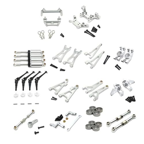 EHJRE Hochwertiger RC-Auto-Teilesatz für 1:16 Maßstab - Tuning-Zubehör, Silber von EHJRE