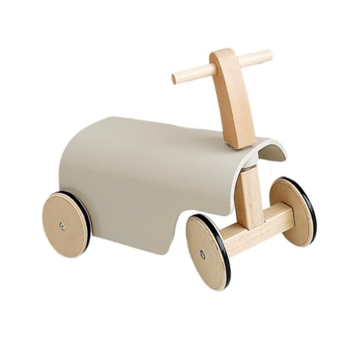 EHJRE Holz-Aufsitzspielzeug für Kinder, Laufrad mit Rädern, Laufrad-Spielzeug für Geburtstagsgeschenke für Vorschulkinder, Kleinkinder, Babys von EHJRE