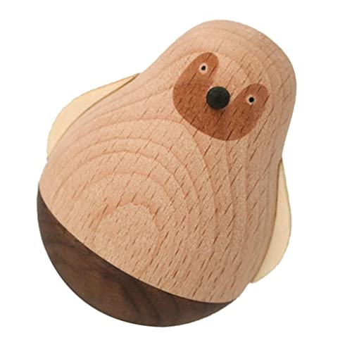 EHJRE Holz Baby Becher Spielzeug Tisch Dekor Holz Handwerk Baby Entwicklung Poly für Kinder Geschenk, Pinguin von EHJRE