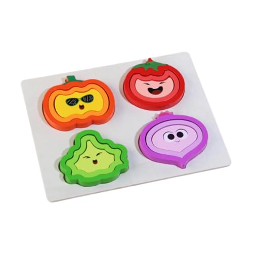 EHJRE Holz Matching Puzzle Puzzle Frühen Lernen Spielzeug Entwicklungs Spiel Montessori für Baby, Gemüse von EHJRE