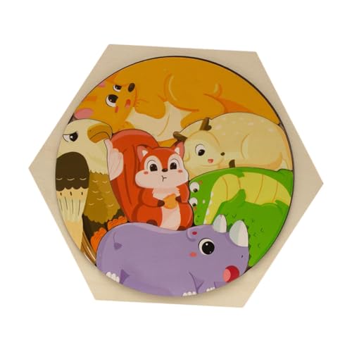 EHJRE Holz Tier Cartoon Muster Drei Dimensionale Puzzles für Kleinkinder Kinder von EHJRE