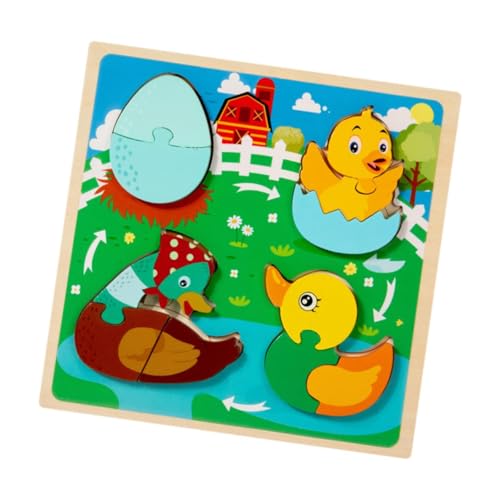 EHJRE Holzpuzzle, Denksportaufgabe, Vorschulisches Lernen für Jungen Und Mädchen, Geschenke für Kinder, Interaktives Spielzeug Zur Früherziehung, Ente EHJRE Holzpuzzle, Denksportaufgabe, Vorschulisches Lernen für Jungen Und Mädchen, Geschenke für Kinder, Interaktives Spielzeug Zur Früherziehung, Ente von EHJRE