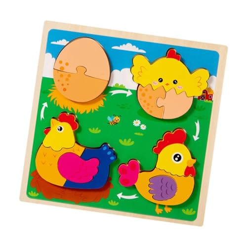 EHJRE Holzpuzzle, Denksportaufgabe, Vorschulisches Lernen für Jungen Und Mädchen, Geschenke für Kinder, Interaktives Spielzeug Zur Früherziehung, Küken EHJRE Holzpuzzle, Denksportaufgabe, Vorschulisches Lernen für Jungen Und Mädchen, Geschenke für Kinder, Interaktives Spielzeug Zur Früherziehung, Küken von EHJRE