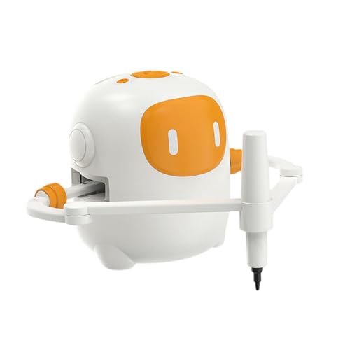 EHJRE Intelligenter Kinder Zeichnungsroboter, Interaktiver Malroboter, Automatische Malerei, Kreative Kinder Aufklärungs Zeichenmaschine, Orangeweiß von EHJRE