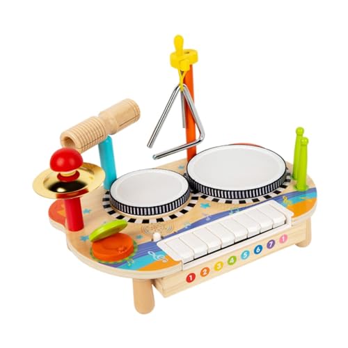 EHJRE Kids Drum Set Music Educational Toy Easy Assembly Tragbare Multifunktionale Musik Kits Hand Percussion für Jungen Mädchen Kleinkinder von EHJRE