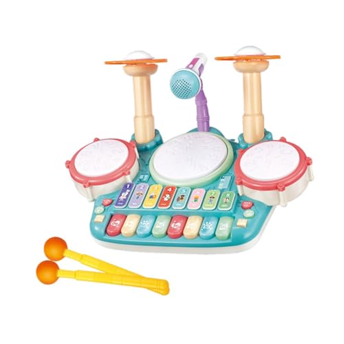 EHJRE Kinder Schlagzeug Set, Baby Anfänger Schlagzeug Set, Trommel Übungsinstrument, Elektronisches Keyboard, für , BLAU von EHJRE