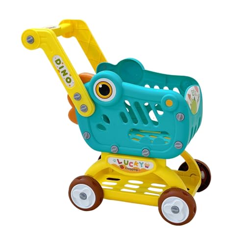 EHJRE Kleiner Einkaufswagen für Kinder, Kleiner Einkaufswagen Spielzeug, Shopping Cart Toy, Miniatur Lebensmittel Einkaufswagen im Supermarkt für Pretend Play Rolle Spielen, Grün mit Farbfeld EHJRE Kleiner Einkaufswagen für Kinder, Kleiner Einkaufswagen Spielzeug, Shopping Cart Toy, Miniatur Lebensmittel Einkaufswagen im Supermarkt für Pretend Play Rolle Spielen, Grün mit Farbfeld von EHJRE