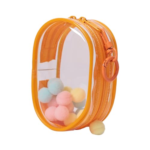 EHJRE Kompakter Puppenträger Aus PVC, Organizer für Kleine Figuren, Wasserdichter Mini Aufbewahrungskoffer, Orange von EHJRE