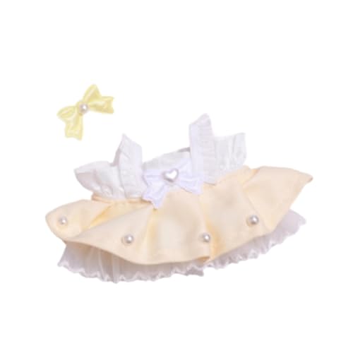 EHJRE Mädchen Puppenkleidung Kleid, Mädchen Puppenkleidung, Puppenkleid, Süße Puppenkleidung für 15cm/5,91 Zoll, Gelb von EHJRE