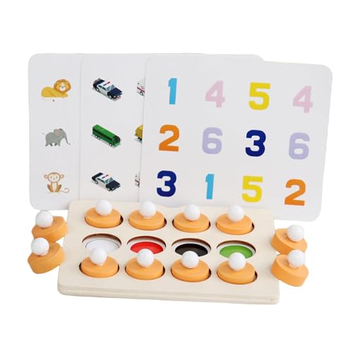 EHJRE Memory-Spiel, Memory-Schachspiel aus Holz, Memory-Matching-Spiel aus Holz für Kinder von EHJRE