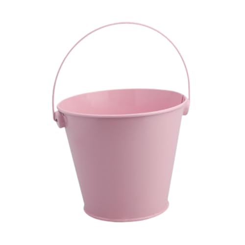 EHJRE Metalleimer mit Griff Blumentopf Outdoor Activity Supply Bleistifthalter Kleiner Eiseneimer, Rosa, 10cmx12cm von EHJRE