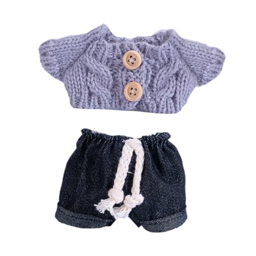 EHJRE Mini 15cm Puppenkleidung Set Puppe Anzieh Spielzeug DIY Puppenkleidung Spielzeug Mädchen Puppenoutfits, Lila von EHJRE