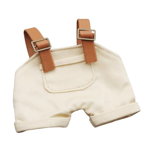 EHJRE Mini 17cm 6 Zoll Puppenhose, Puppenkostüme, Entzückende Bequeme Puppen Overallhose, Puppenkleidung, Beige von EHJRE