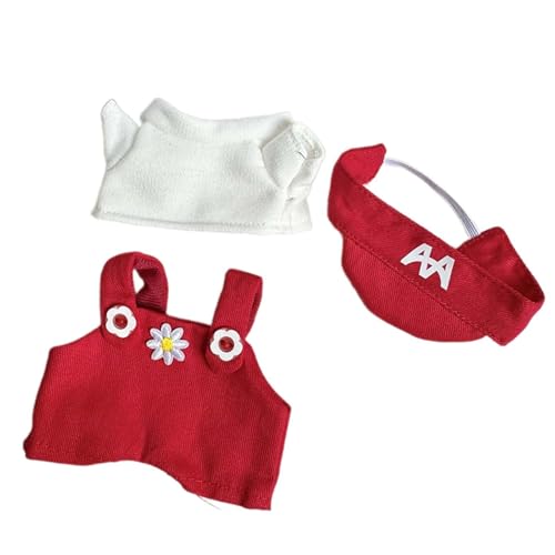 EHJRE Mini Puppenkleidung Set für 6 Zoll Puppen, Trendige Outfits für Kinder, Rot von EHJRE