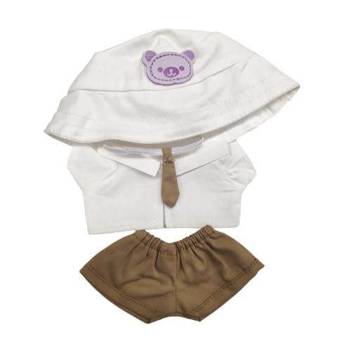 EHJRE Mini Puppenkleidung für 6 Zoll, Süßes Puppenoutfit, Puppenhose, Jungenpuppenkleidung für Kinder, Weiß von EHJRE