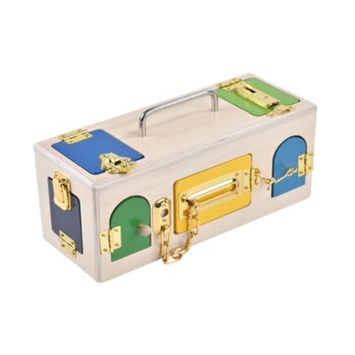 EHJRE Montessori Lock Box Kinder Praktisches Leben Spielzeug Montessori Entsperren Spielzeug für Auto Reise von EHJRE