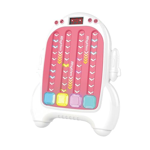 EHJRE Musikalischer Rhythmus, elektronisches Brettspiel, pädagogisches Spielzeug, Handheld-Zappelspielzeug für das Reaktivitätstraining, Pink Und Weiß von EHJRE