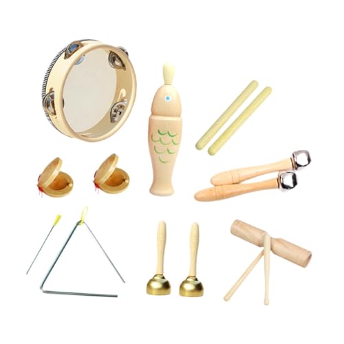 EHJRE Musikinstrumenten Set für Kleinkinder, Percussion Spielzeug Aus Holz für Die Entwicklung, Style D von EHJRE