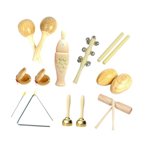 EHJRE Musikinstrumenten Set für Kleinkinder, Percussion Spielzeug Aus Holz für Die Entwicklung, Style E von EHJRE