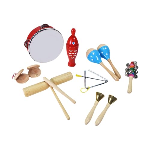 EHJRE Musikinstrumenten Set für Kleinkinder, Percussion Spielzeug Aus Holz für Die Entwicklung, Style I von EHJRE