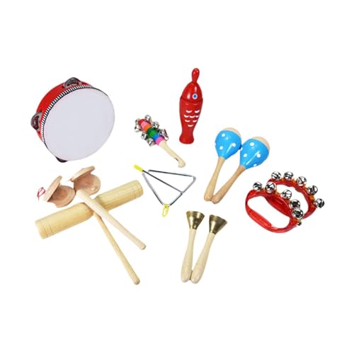 EHJRE Musikinstrumenten Set für Kleinkinder, Percussion Spielzeug Aus Holz für Die Entwicklung, Style J von EHJRE