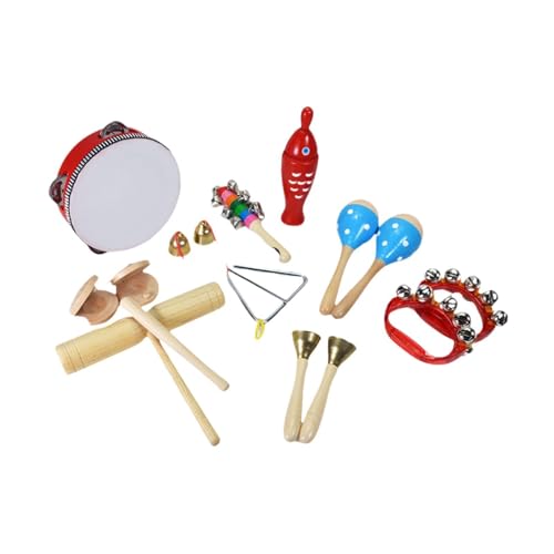 EHJRE Musikinstrumenten Set für Kleinkinder, Percussion Spielzeug Aus Holz für Die Entwicklung, Style K von EHJRE