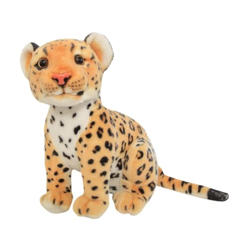 EHJRE Plüsch Leoparden Spielzeug Ausgestopft Tier Bequemes Sammlerzimmer Geschenke Plüsch Puppen Cartoon Figuren für Freunden Jungen Mädchen, Gelb, 23 cm von EHJRE