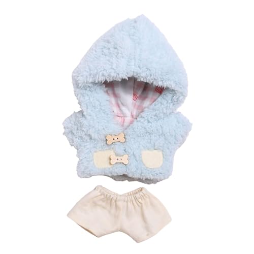 EHJRE Plüsch Puppenkleidung, Puppenkleidung, Weich, Modisch, Foto Requisiten für Kinder, Süße Geschenke, Anhänger, Puppen Outfits, Kostüme für 6,69 Zoll Pup, Blau von EHJRE