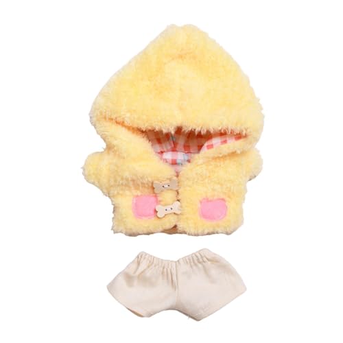 EHJRE Plüsch Puppenkleidung, Puppenkleidung, Weich, Modisch, Foto Requisiten für Kinder, Süße Geschenke, Anhänger, Puppen Outfits, Kostüme für 6,69 Zoll Pup, Gelb von EHJRE