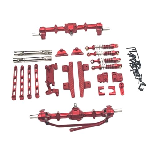 EHJRE Premium RC Auto Upgrade Kit Aus Metall für 1/12 MN82 LC79 Modelle, ROT von EHJRE