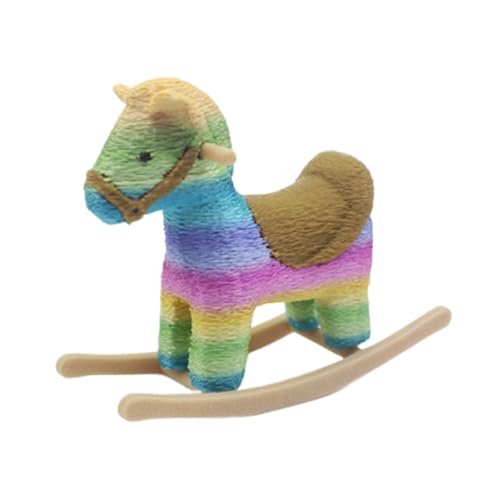 EHJRE Puppenhaus Miniatur Schaukelpferd Maßstab 1:12 Cockhorse Kinder Pretend Spielzeug Kindergarten Spielzeug Zubehör Dekoration, Regenbogen EHJRE Puppenhaus Miniatur Schaukelpferd Maßstab 1:12 Cockhorse Kinder Pretend Spielzeug Kindergarten Spielzeug Zubehör Dekoration, Regenbogen von EHJRE
