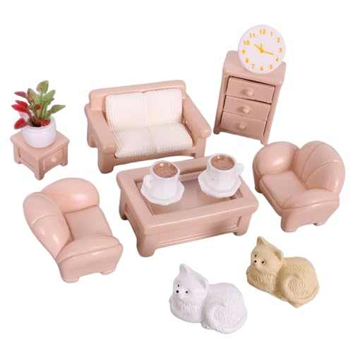 EHJRE Puppenhaus Möbelset, Rollenspiel Spielzeug Zum Selbermachen, Miniatur Sofa Teetisch Spielzeug, Hobby Basteln, für Jungen Ab 3 Jahren, Weihnachtsgesche, 12 Stück EHJRE Puppenhaus Möbelset, Rollenspiel Spielzeug Zum Selbermachen, Miniatur Sofa Teetisch Spielzeug, Hobby Basteln, für Jungen Ab 3 Jahren, Weihnachtsgesche, 12 Stück von EHJRE